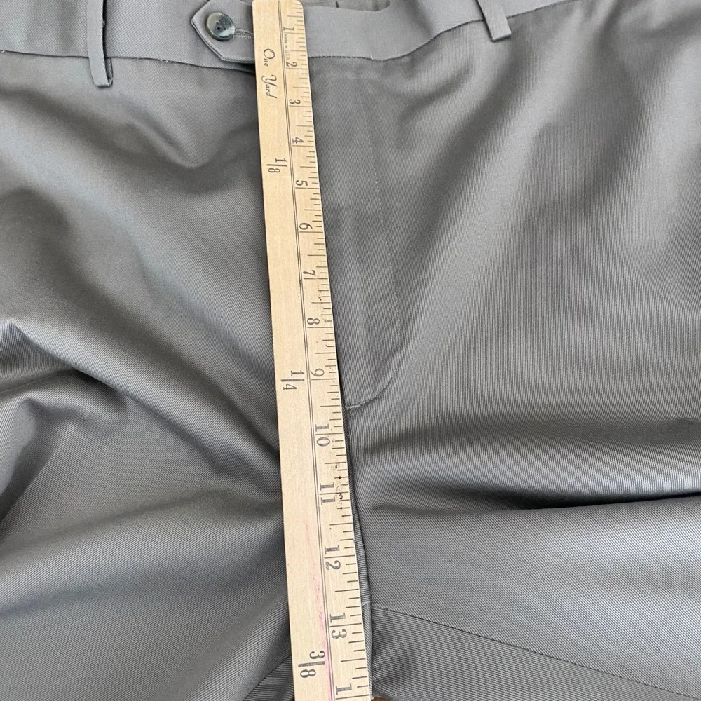 Perry Ellis Portfolio Mens 42x30 Dress Pants Sandstone Tan Flat Front No Iron - Picture 5 of 10